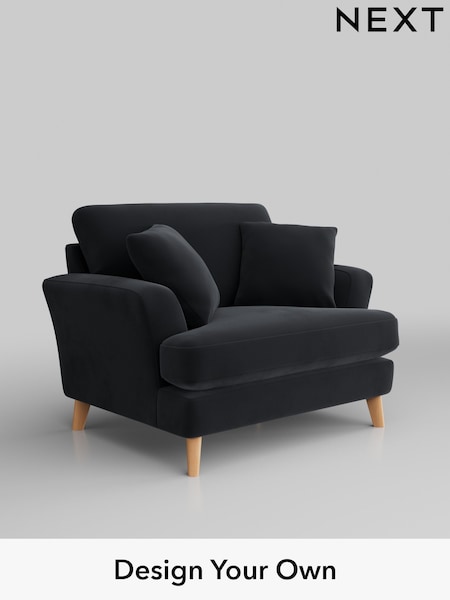 Plush Velvet Easy Clean/Charcoal Grey Conway Relaxed Sit (898935) | £975