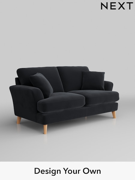 Plush Velvet Easy Clean/Charcoal Grey Conway Relaxed Sit (898935) | £1,250