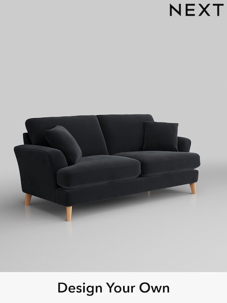 Plush Velvet Easy Clean/Charcoal Grey Conway Relaxed Sit (898935) | £1,350