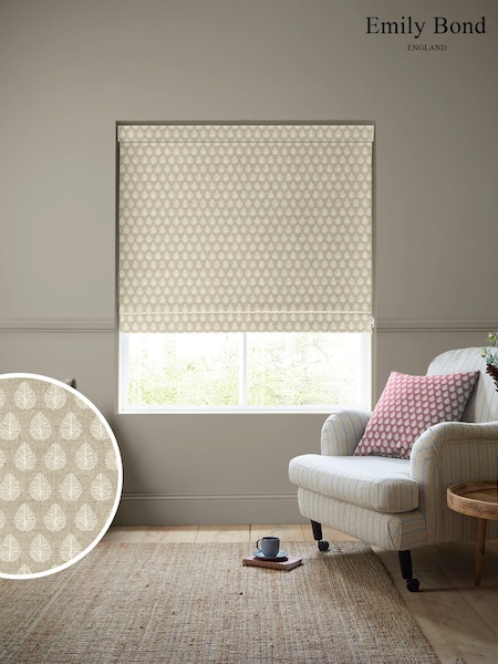 Emily Bond Natural 100% Cotton Jaipur Made to Measure Roman Blinds (900720) | £79