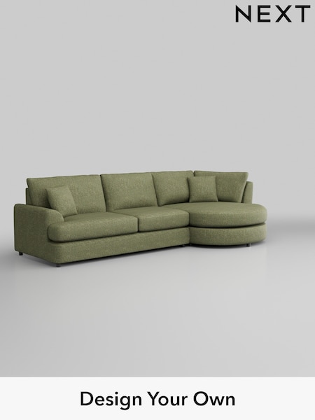 Chunky Boucle Easy Clean/Mid Green Parker Platform (901795) | £2,325