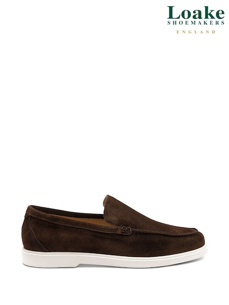 Loake Tuscany Chocolate Suede Apron Loafers (901978) | £145