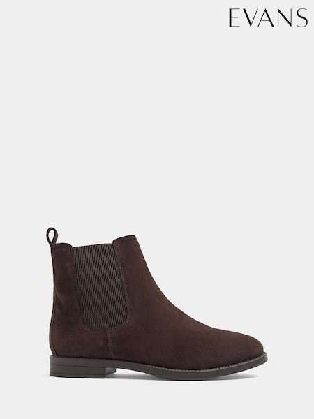 Brown - Evans Suede Chelsea Boots