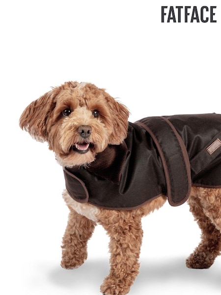 FatFace Brown Sussex Wax Dog Coat (903008) | £35 - £52