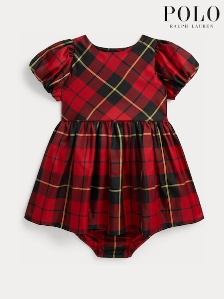 Red - Polo Ralph Lauren Taffeta Woven Dress