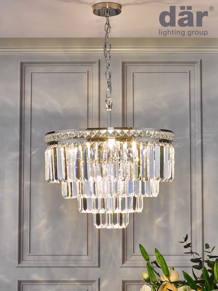 Där Lighting Brass Vyana 4 Light Ceiling Light Pendant (904440) | £230