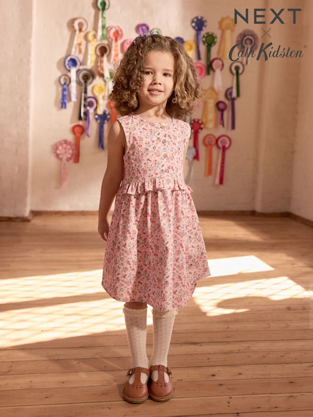 Pink Floral Fairy Print Peplum Dress (3mths-8yrs) (906138) | £11 - £14