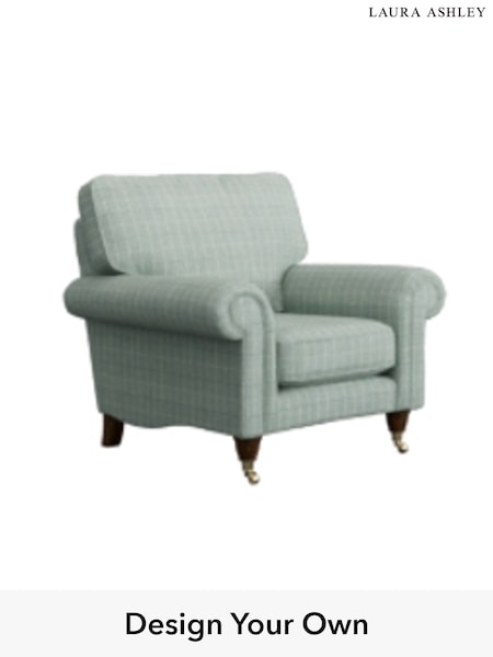 Carolyn Check/Duck Egg Kingston By Laura Ashley (906450) | £925