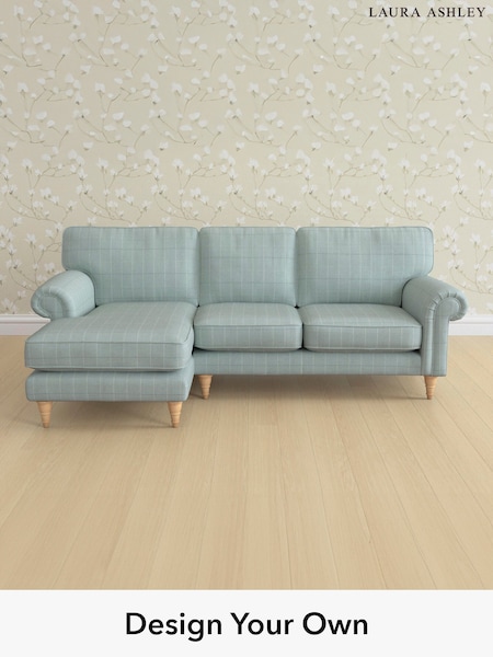 Carolyn Check/Duck Egg Kingston By Laura Ashley (906450) | £2,225
