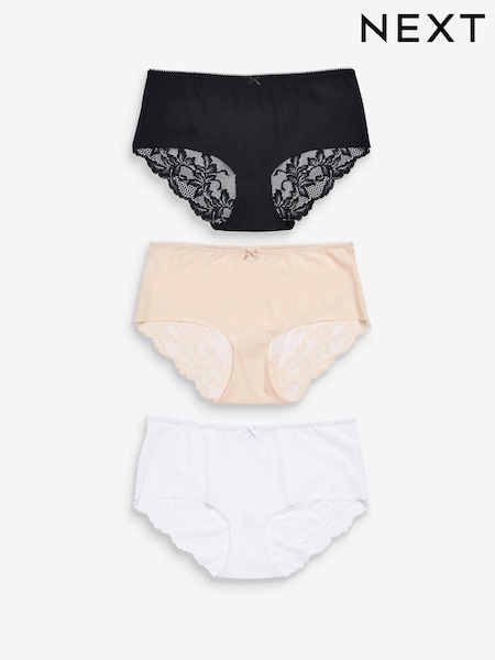 Praline Nude Midi No VPL Lace Back Briefs 3 Pack (906686) | £19