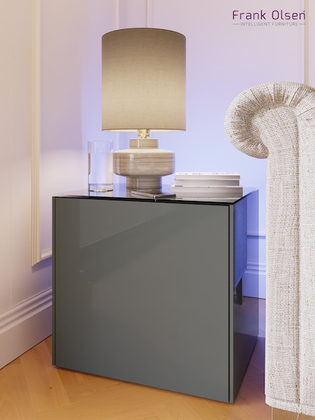 Frank Olsen Grey Smart LED Side Table (906955) | £210
