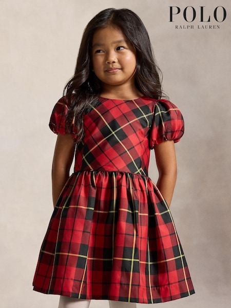 Red - Polo Ralph Lauren Taffeta Woven Dress