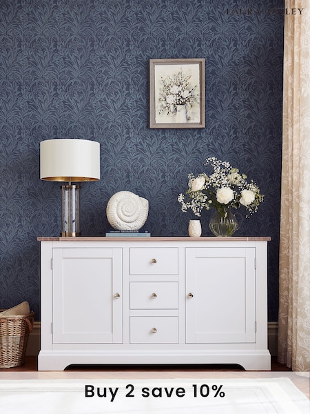 Laura Ashley White Dorset Two Doors Three Drawers Sideboard (907143) | £1,125