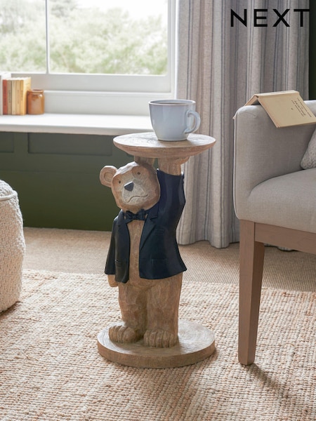 Black Butler Bear Resin Side Table (907326) | £125