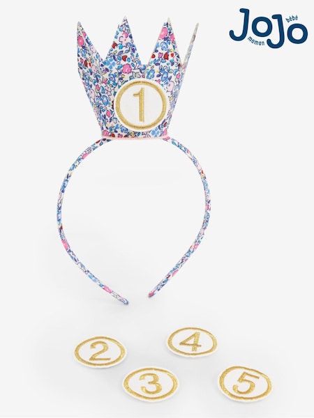 JoJo Maman Bébé Ditsy Birthday Crown Headband (907550) | £10