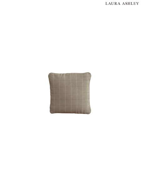 Carolyn Check/Hazelnut Natural Upholstery Cushions By Laura Ashley (908009) | £55