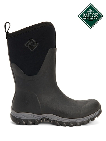 Muck Boots Black Arctic Sport Mid Pull-On Wellington Boots (908717) | £123