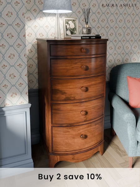 Laura Ashley Dark Broughton 5 Drawer Tall Chest (908955) | £1,200
