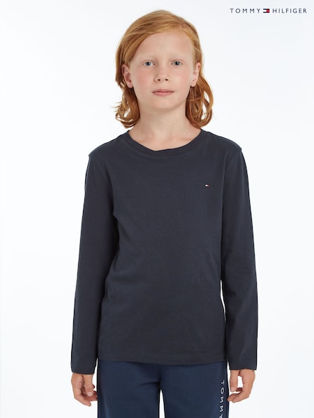 Tommy Hilfiger Blue Basic Long Sleeve Top (910622) | £25