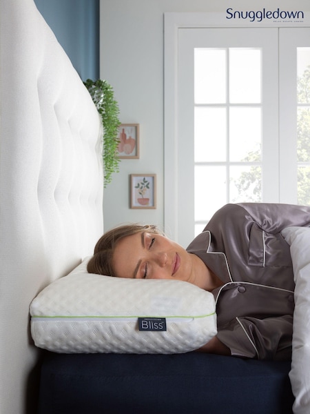 Snuggledown Bliss Extra Deep Bamboo White Viscose Pillow, Firm Support, 1 Pack (910701) | £49