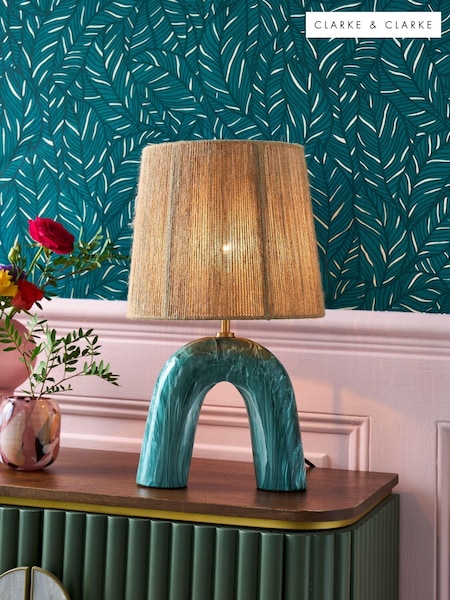 Clarke and Clarke Green Tula Table Lamp (912912) | £85