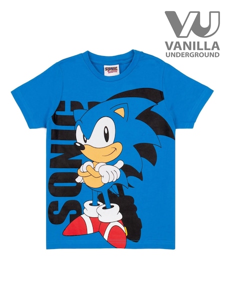 Vanilla Underground Blue Sonic Gaming 100% Cotton T-Shirt (914350) | £14