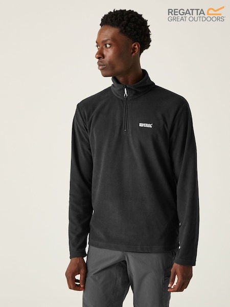 Regatta Black Mens Thompson Lightweight Half Zip Fleece (915149) | £18