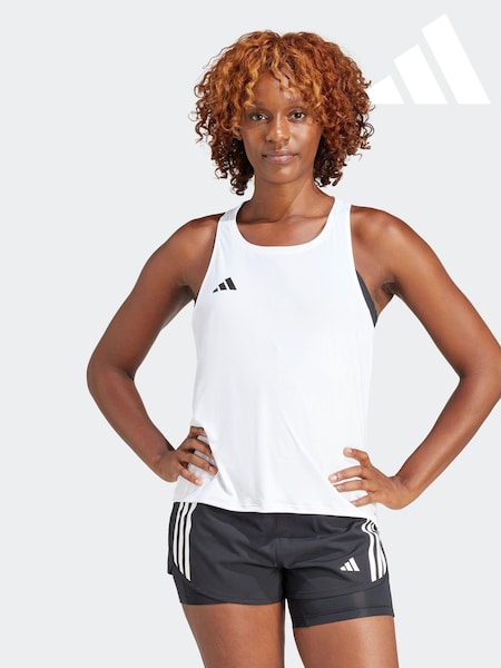 adidas White Adizero Tank Vest (915932) | £23