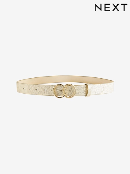 Champagne Gold Double Circle Sparkle Regular Belt (918483) | £12