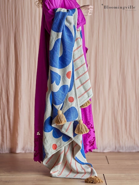 Bloomingville Abstract Print Throw 160x130cm