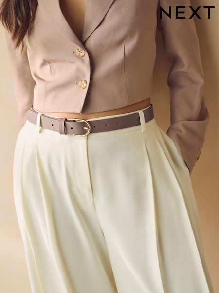 Taupe Brown Regular Leather Belt (918978) | £12.50