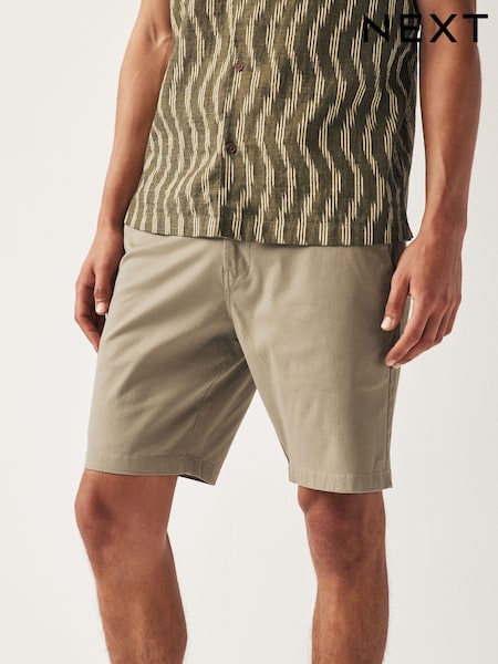 Stone Relaxed Fit Stretch Chinos Shorts (919385) | £20
