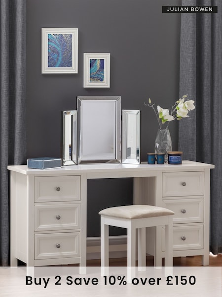 Julian Bowen Surf White Maine Dressing Table (920564) | £410