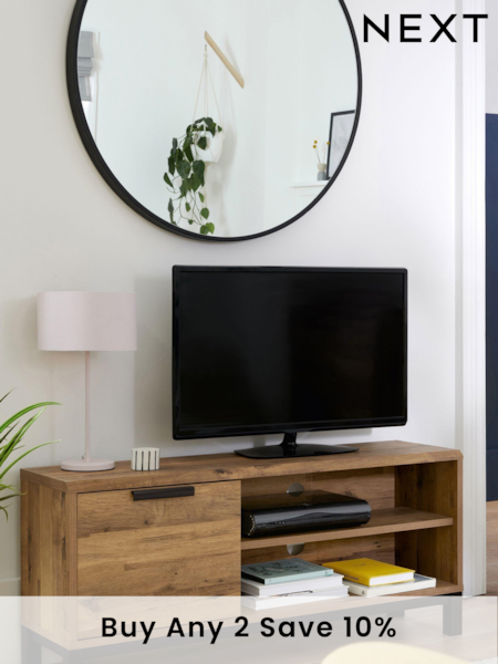Dark Bronx Up to 50 inch Oak Effect TV Unit (923207) | £199