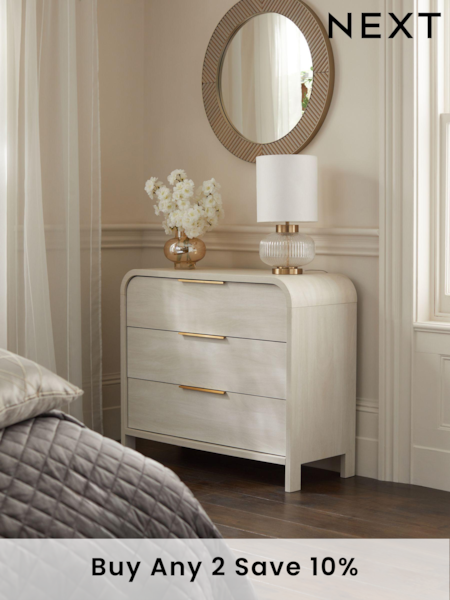 Light Natural Mia Oak Effect 3 Drawer Chest of Drawers (923403) | £350