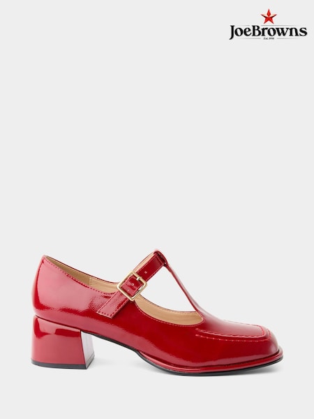 Red - Joe Browns Ruby T-bar Block Heel Shoes
