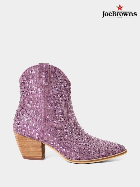 Purple - Joe Browns Shooting Star Western Ankle Boots