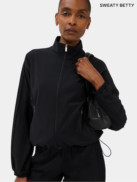 Black - Sweaty Betty Power On Studio Zip Up Sweat Top