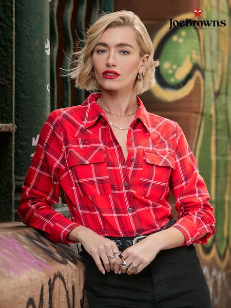 Red - Joe Browns Vivienne Checked Shirt