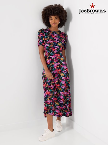 Multi - Joe Browns Winter Brights Short Sleeve Jersey Maxi Dress