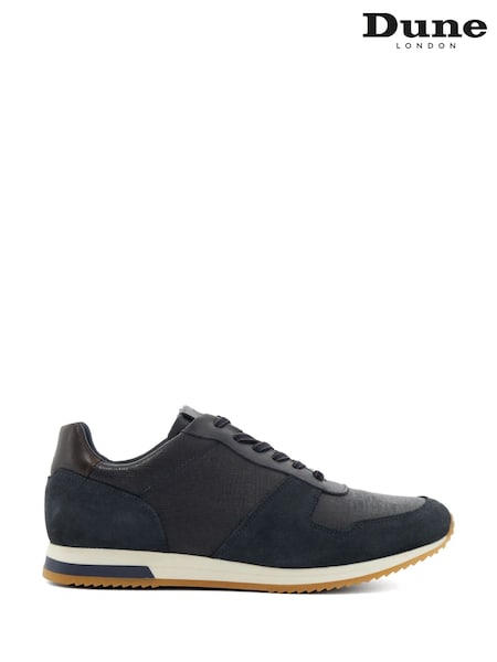 Navy Blue - Wide Fit Dune London Trusting Trainers