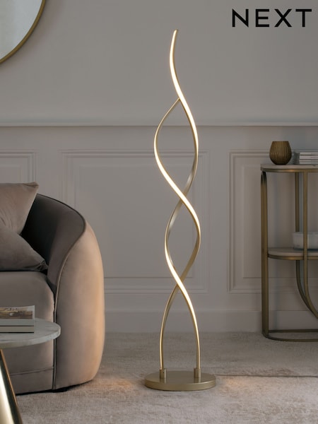 Champagne Gold Callie LED Floor Lamp (924589) | £110