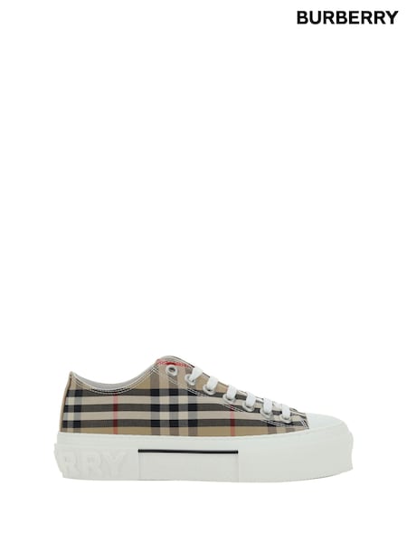 Burberry Low Top Cotton Sneakers with Repeated Pattern and Embossed Monogram (927021) | £780