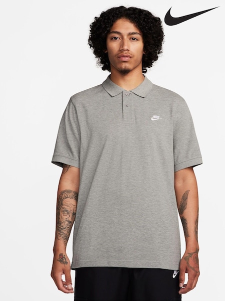 Nike Dark Grey Club Short Sleeve Polo Shirt (929184) | £38