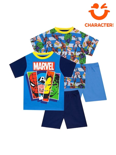 Character Blue Marvel Comics 2 Pack Short Pyjamas (929487) | £18