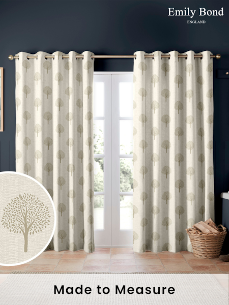 Emily Bond Linen Yew Tree Made to Measure 100% Cotton Curtains (930680) | £91