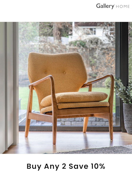 Gallery Home Yellow Jerry Armchair (931038) | £560