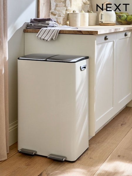 60l 3 Compartment Soft Close Pedal Bin