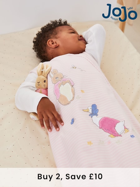 JoJo Maman Bébé Flopsy Bunny Appliqué Toddler 2.5 Tog Sleeping Bag (931517) | £36