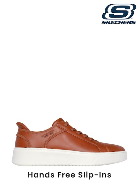 Skechers Brown Court Break Double Vented Slip In Trainers (932028) | £74